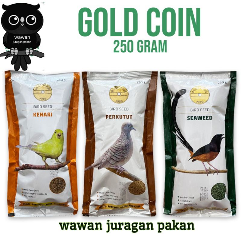 GOLD COIN KENARI, PERKUTUT, MURAI SEAWEED, LOVE BIRD