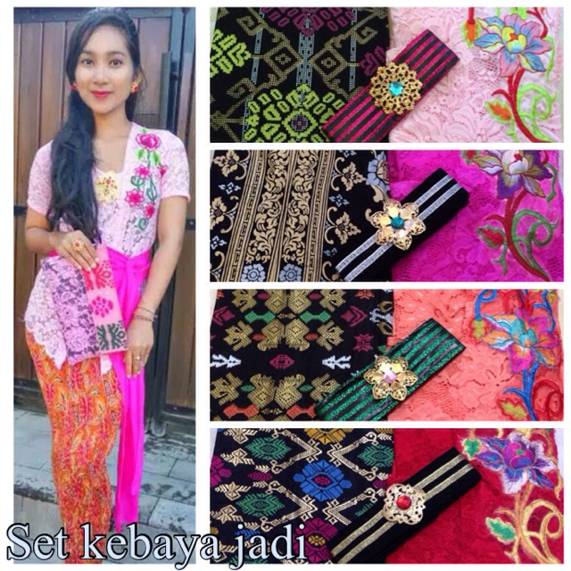 Set kebaya jadi bordir bunga