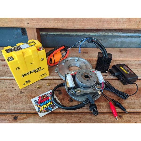 Paket Magnet Rm Satria Pengapian Rm Pnp Satria Aki Accu Satria 2T Chas Aki