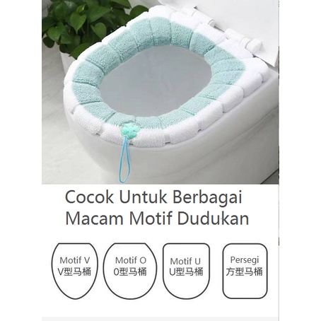 Tempat Alas Dudukan Kloset Toilet Hangat Tebal Bahan Lembut Universal