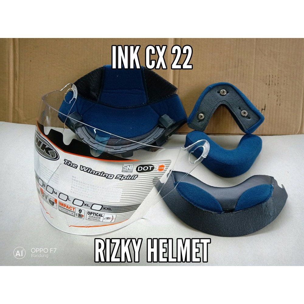 Kaca Helm Ink cx22 original + busa helm ink cx22, cx 22 Limited