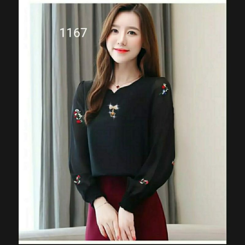 BLUS GAYA KOREA ATASAN FASHION WANITA 1167