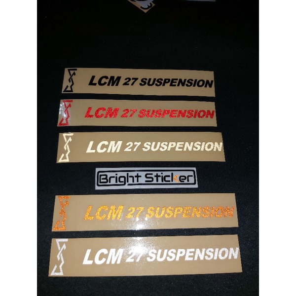 STICKER Stiker SHOCK DEPAN LCM 27 SUSPENSION CUTTING