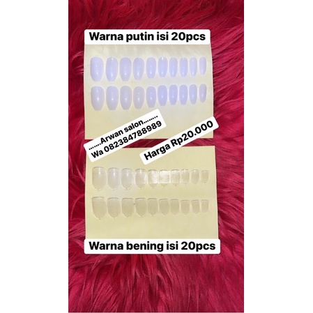 KUKU PALSU PREMIUM NGA KAKU  PUTIH DAN BENING