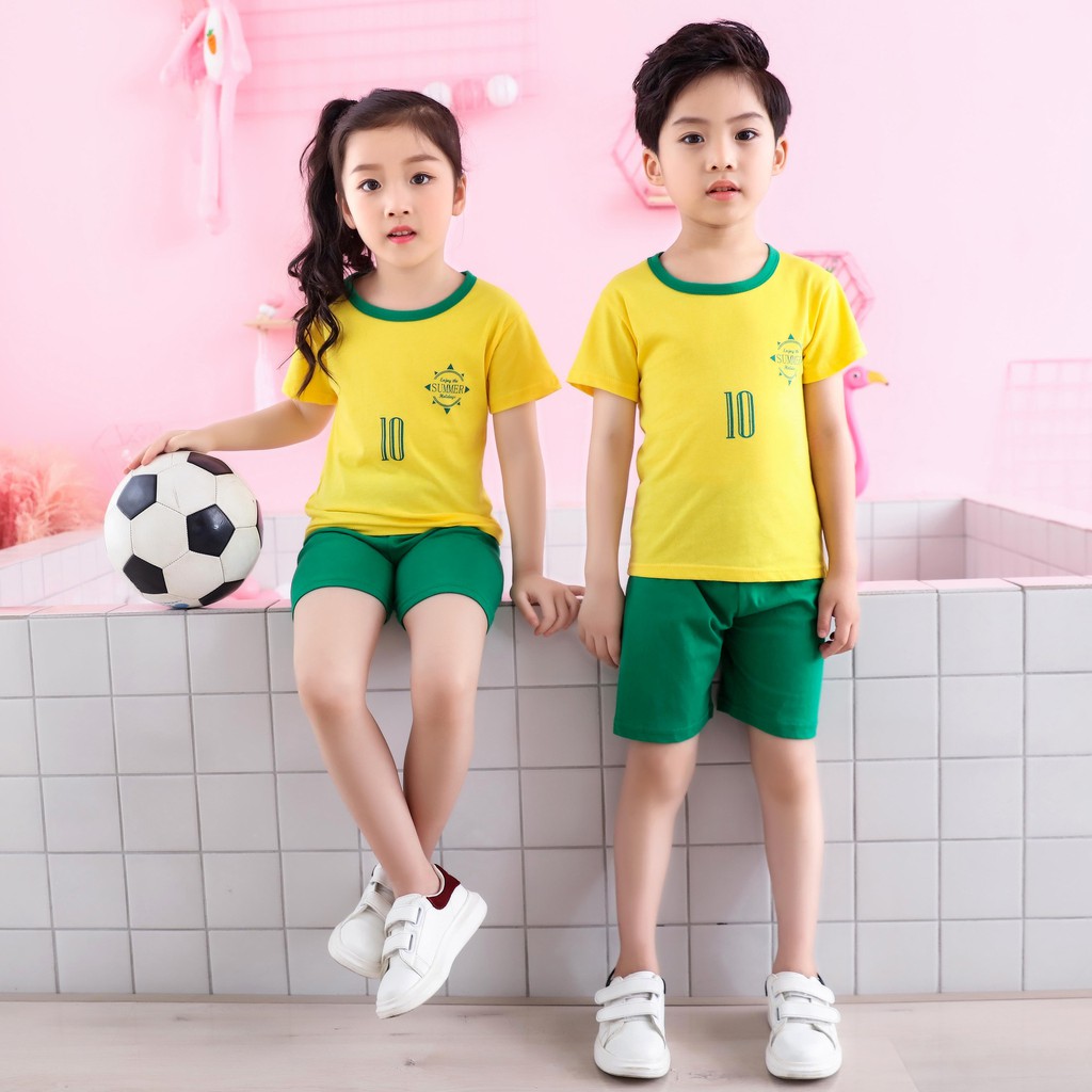 3-10thn | Setelan Tshirt + Celana (1 set) Anak Laki-laki Perempuan Pakaian piyamakid Kaos Bayi K