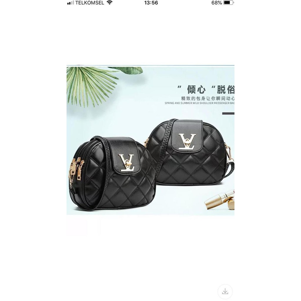 Tas Selempang Wanita Import Termurah - Mini Messenger Bag lv - Hita