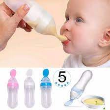 Sendok Makan Bayi Botol Dot SIlikon Praktis Silicone Baby Spoon Dispenser