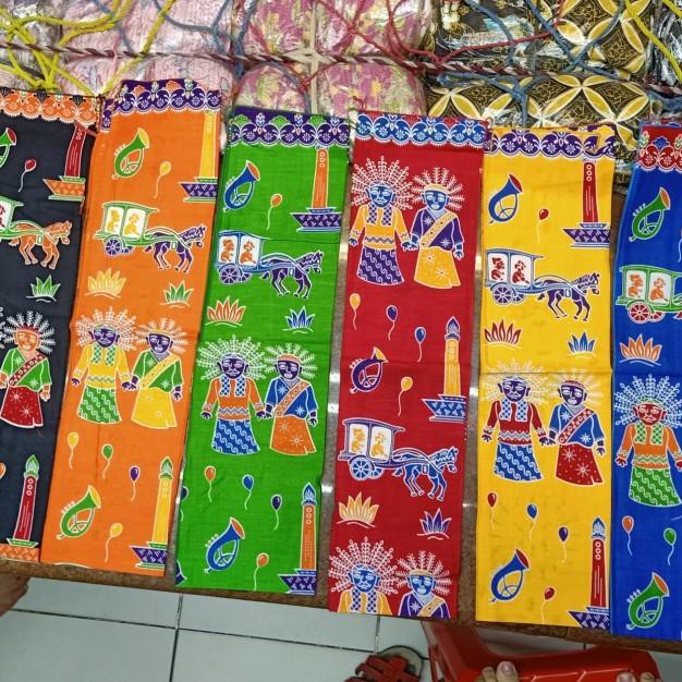 Murmer selempang pria betawi cukin ondel ondel - Hitam