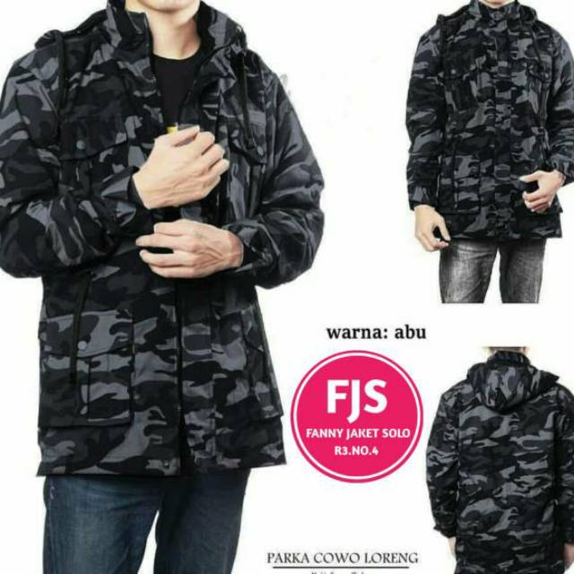 Parka army / parka loreng / parka tentara / parka army Indonesia / parka canvas / jaket parka keren