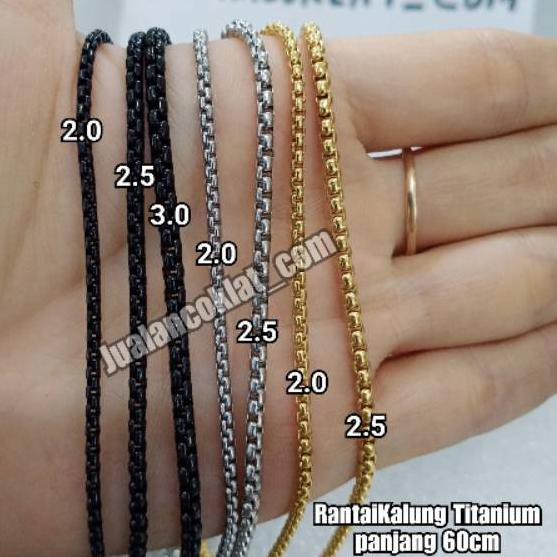 TERLAKU Rantai kalung titanium rolo / rantai kalung MCI [P90]
