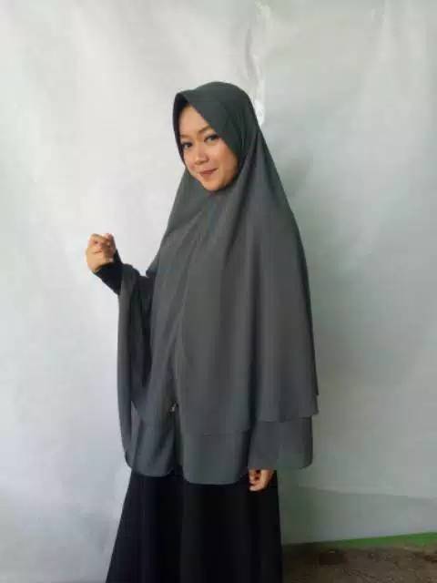Khimar ceruty 2 layer jumbo khimar ceruty syar'i
