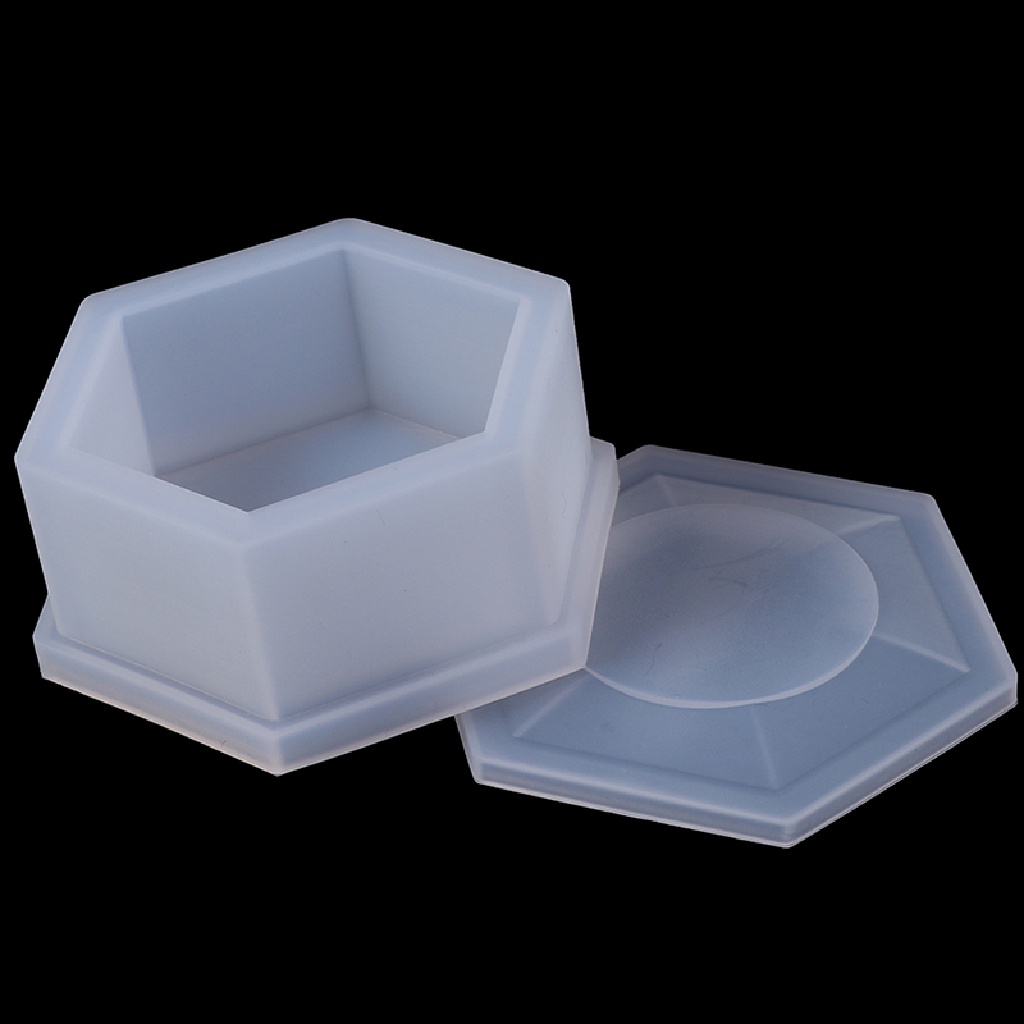 [OOID] Silicone Hexagon Jewellery Storage Box Mold Resin Casting Mould DIY Craft ID