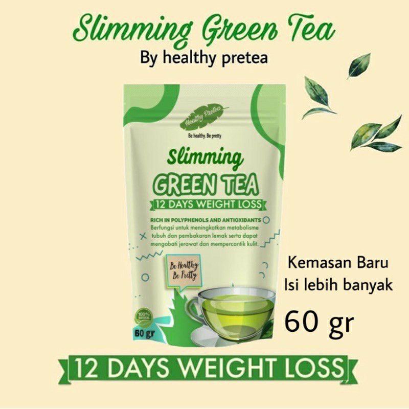 12 Days Weight Loss Slimming Green Tea by Healthy Pretea ,Teh Pelangsing Herbal