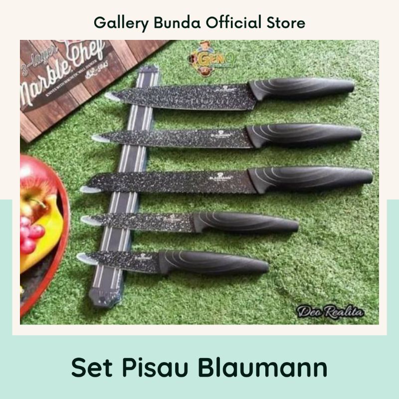 ❌SOLD OUT❌ Pisau Blaumann, Blauman Knife Set With Magnetic Hanger, Pisau Medina