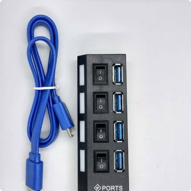 USB HUB 4 Port USB 2.0 Switch LED Mtech