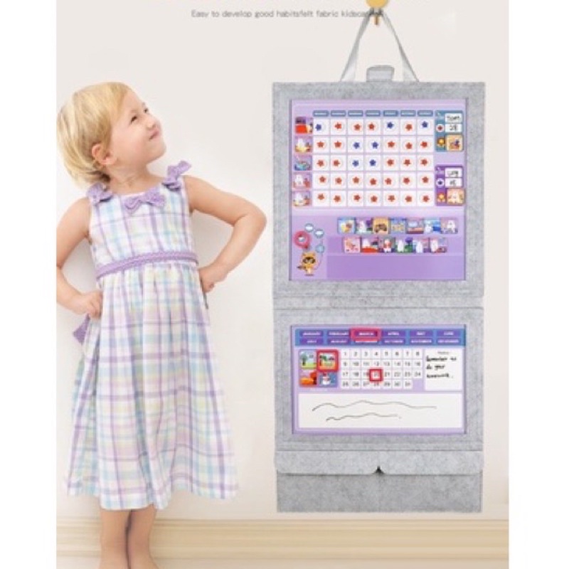 ucmd magnetic behavior chart felt fabric hanging kid calendar