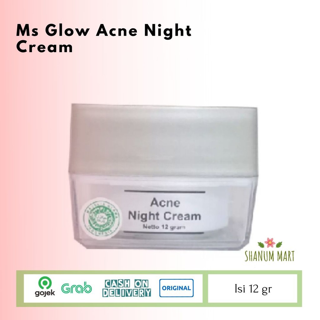 MS GLOW - MS GLOW CREAM MALAM ACNE - MS GLOW NIGHT ACNE - ORIGINAL