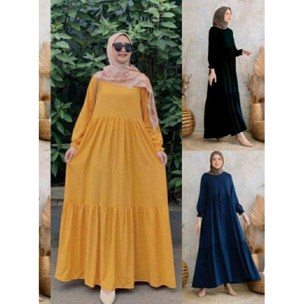 Maxi Dress Polos | Rayon Premium
