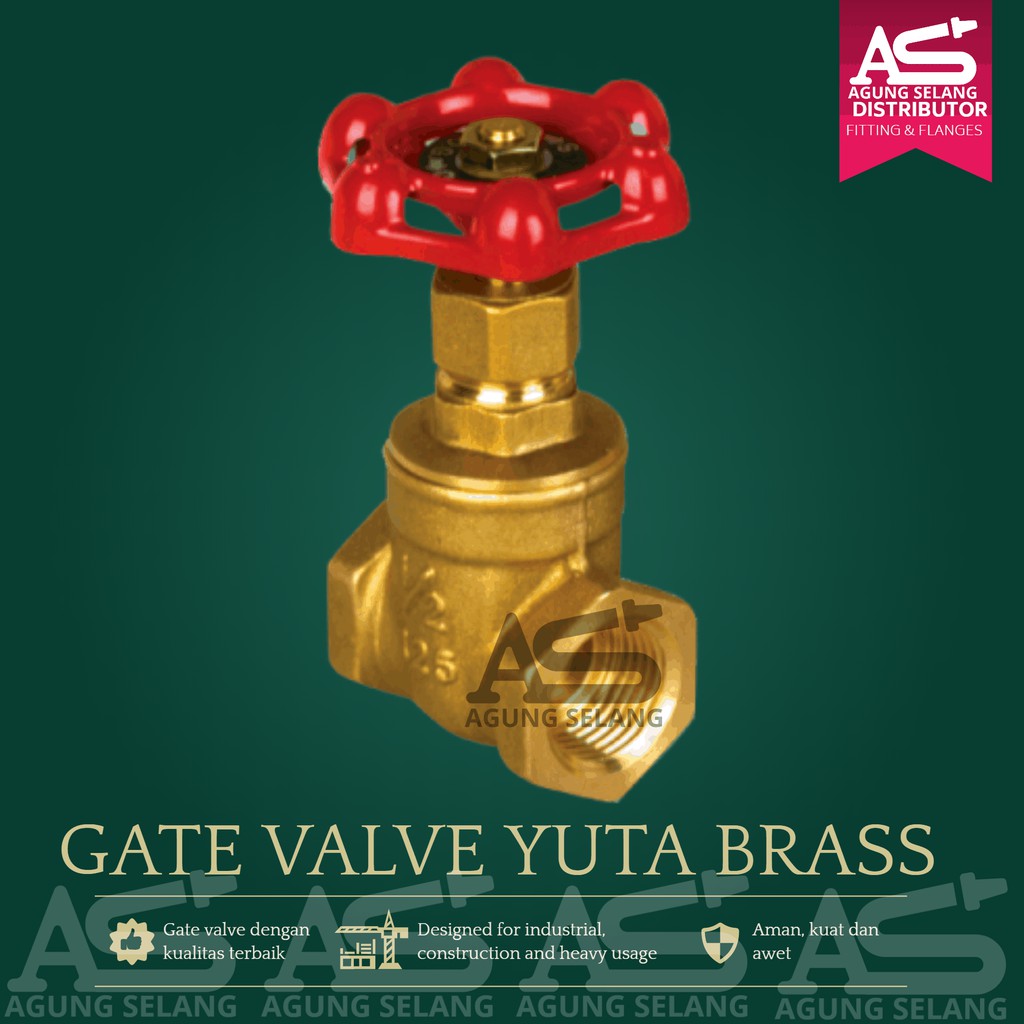 Jual Gate Valve YUTA 2 1/2" Kuningan Original Gate Valep 2.5" Drat ...