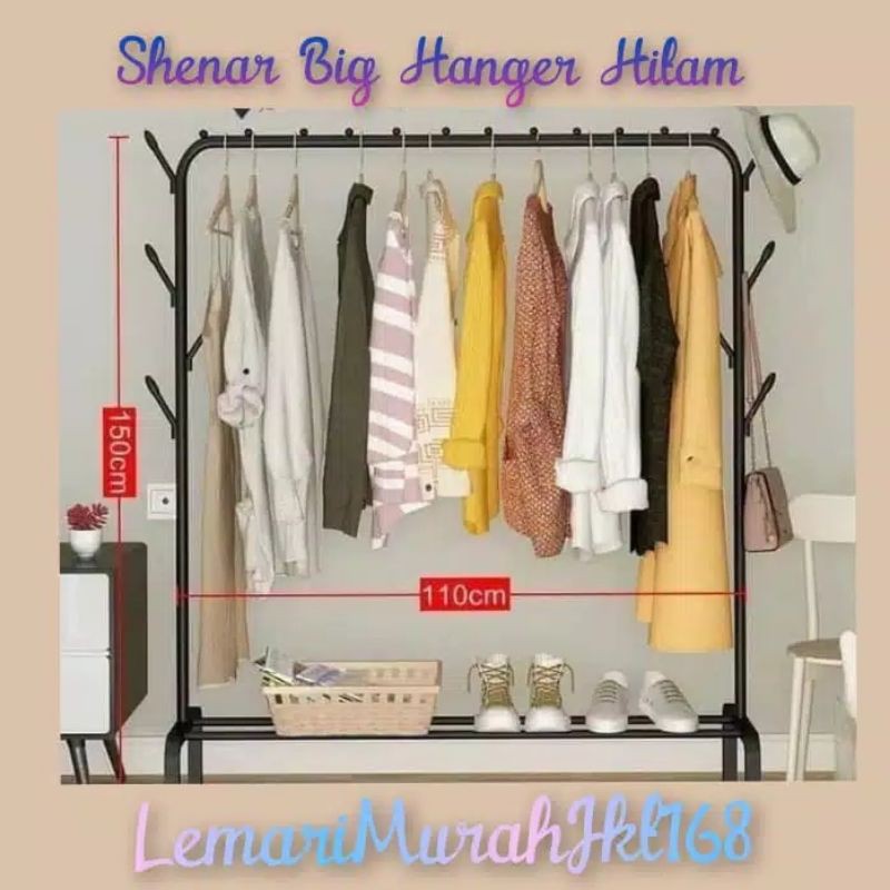 Rak gantungan baju pakaian jemuran berdiri stand hanger big ikea