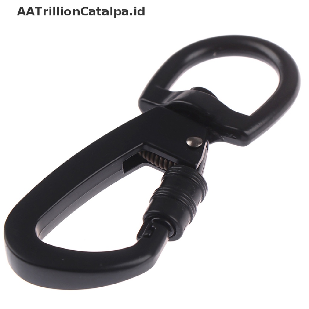 Aatrillioncatalpa 1PC Carabiner Tipe D Pengunci Otomatis Dengan Cincin Putar Untuk Outdoor