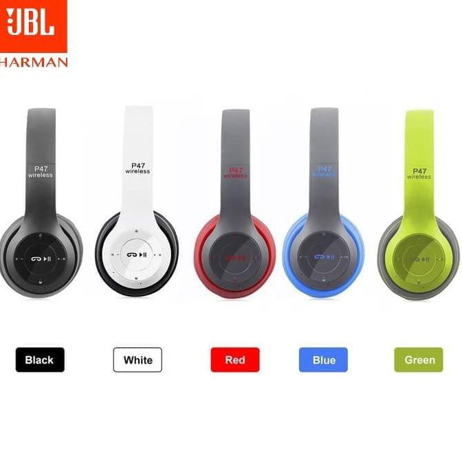 Heandsfree Headset Bando JBL Bluetooth Wireless P47 Headphone JBL BAss