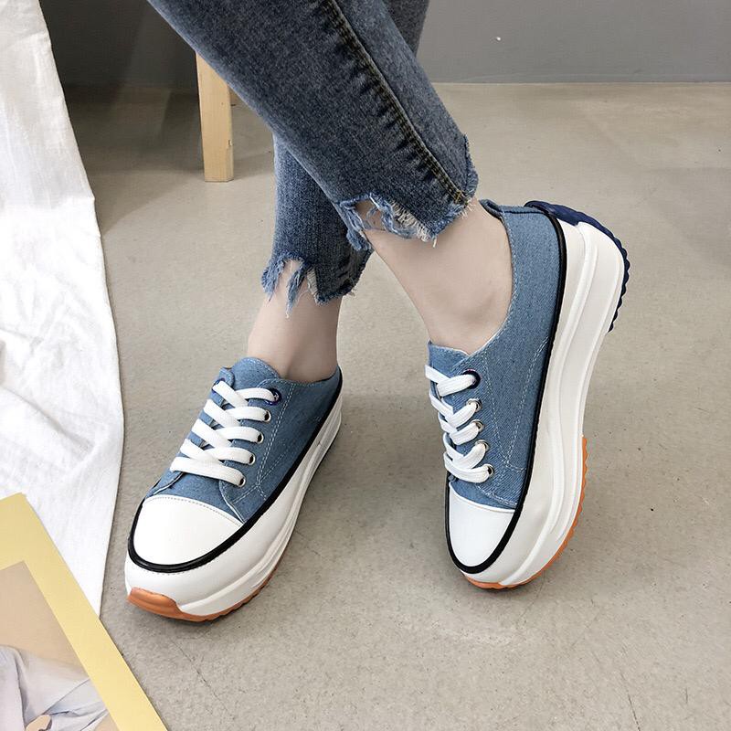 1001 SEPATU SNEAKERS WANITA CYLA DENIM SHOES !!! - 5 WARNA