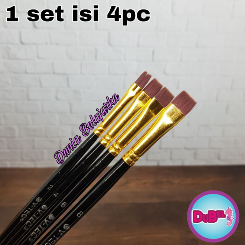 

Kuas Lukis Brush Set Vtec A0293/4 isi 4