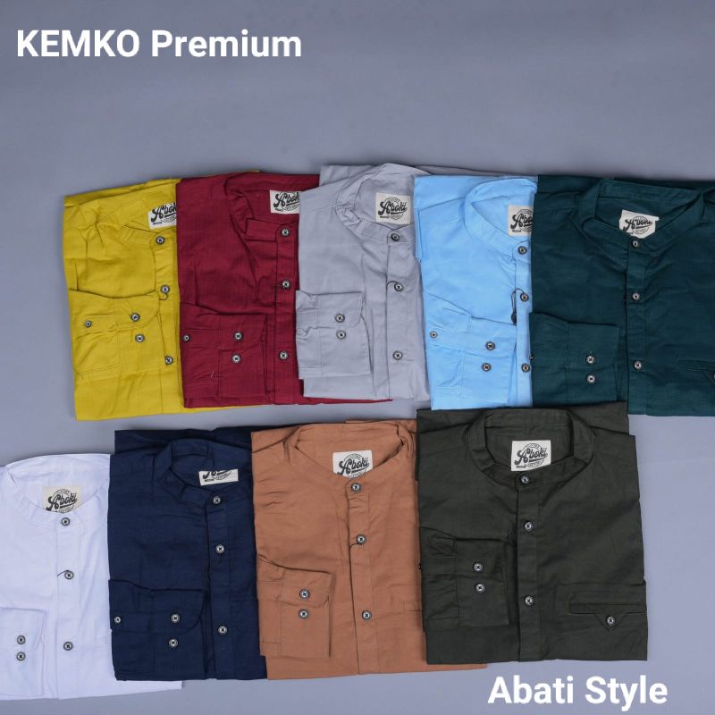 [Terbaru dan Terlaris] Kemeja Pria Krah Sanghai Lengan Panjang, Kemeja Panjang Pria Kerah Mandarin. 