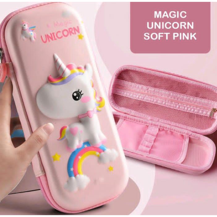 Kotak Pensil 3D Karakter MAGIC UNICORN Sangat Lucu dan Trend Untuk Kado Ultah Gift Hadiah Kado Anak Cewek