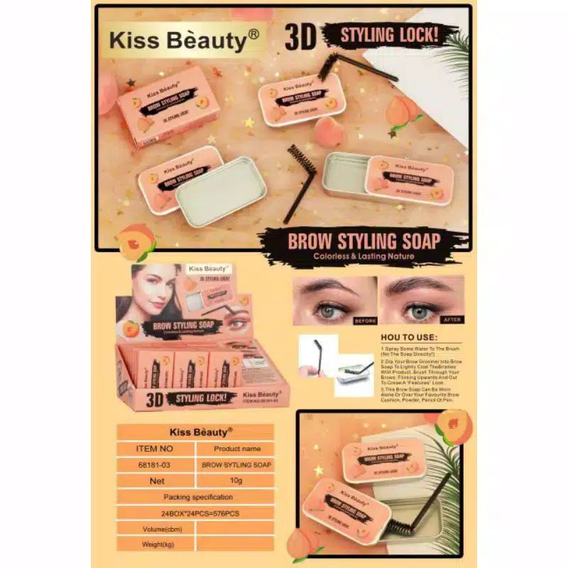 [BISA COD] EYEBROW STYLING SOAP / BROW STYLING SOAP KISS BEAUTY / SABUN ALIS