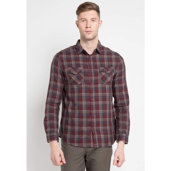 Kemeja casual pria Watchout original kemeja flanel