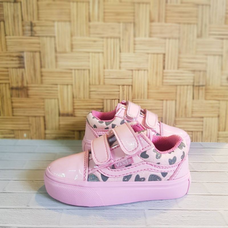 SEPATU ANAK VANS KIDS OLD SKOOL PINK LOVE PREPET SIZE 16-35