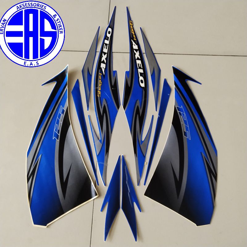 Striping Suzuki Axelo 125 r biru stiker motor berkualitas