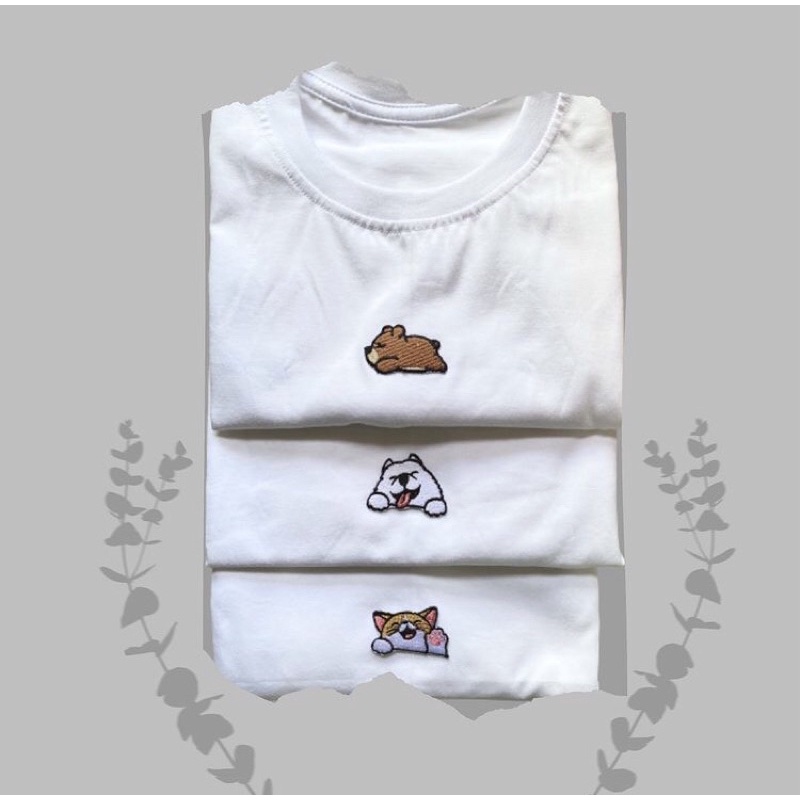 White w/patch - Kaos crop oversized