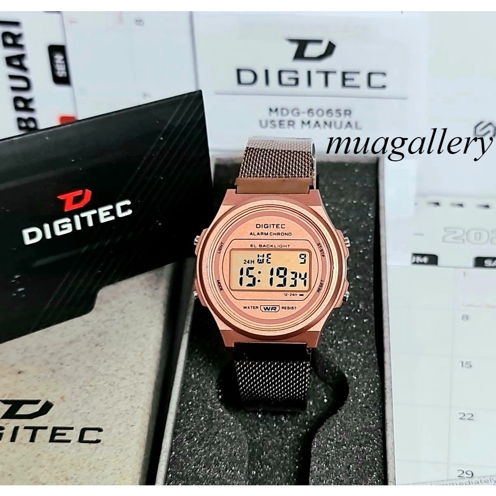 Jam Tangan wanita Digitec MDG-6065 6054 ORIGINAL / Jam Tangan Digitec 6065 rantai pasir Water Resistant 10 BAR