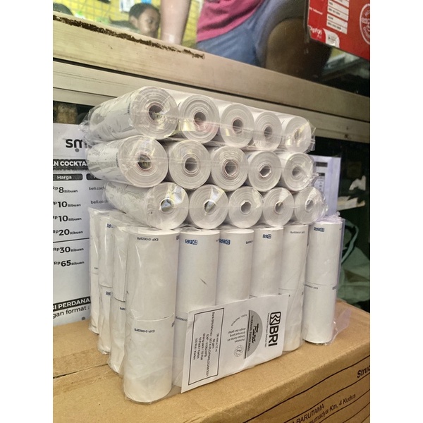 

KERTAS EDC BRI 58x33 EDC BRILINK/AGEN BRILINK/LOGO BRI/STRUK THERMAL