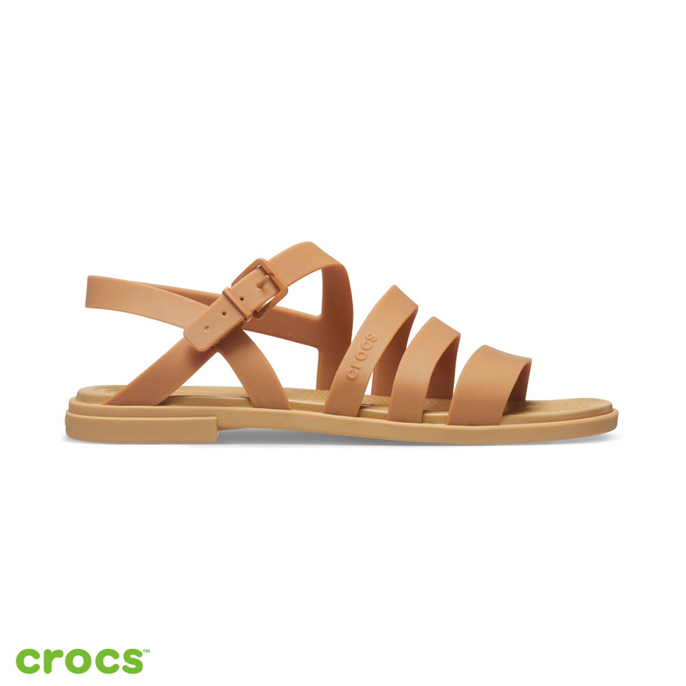 Crocs Wanita Tulum Tali / Flat Sandal Wanita / Fashion Korea / Sandal Crocs Wanita / Fashion Wanita - Brown -206107-277