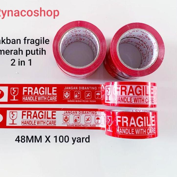 

Big Sale - lakban fragile merah putih 2in1 & 3in1 100 yard ✓