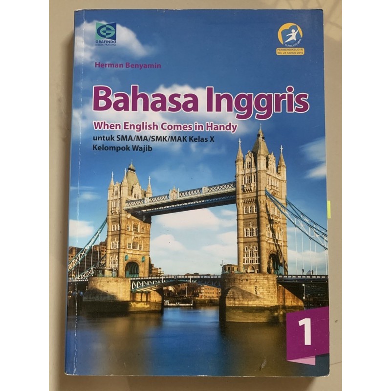 Bahasa Inggris Wajib Kelas 10 SMA / 1 SMA K13 Preloved Belajar Pelajaran Rangkuman Ujian UTBK Buku