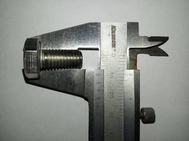Baut hex M10 x 20(2cm) stainless 304