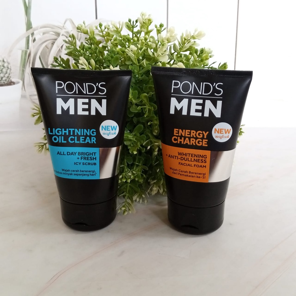 Ponds Men Facial Wash Foam &amp; Scrub 90gr/100gr