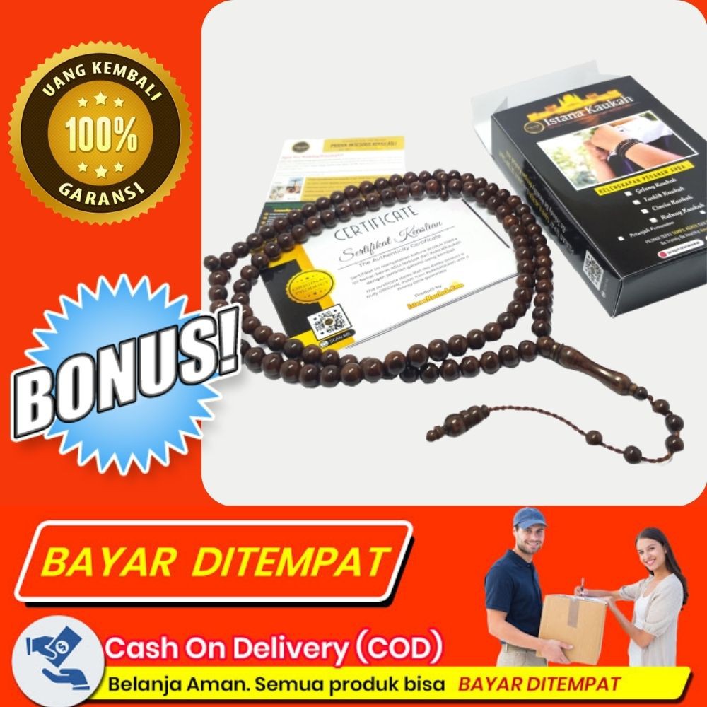 GRATIS GELANG, Tasbih Murah, Tasbih Kaoka, Tasbih Kayu Bulat Kokka Asli Timur Tengah