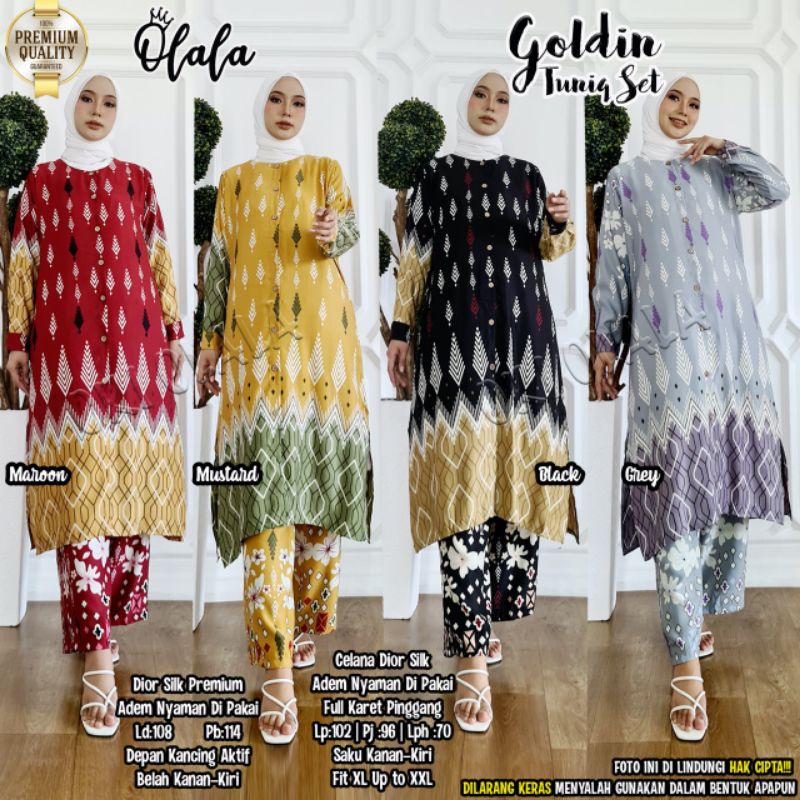 GOLDIN TUNIK SET / SETELAN WANITA MUSLIM