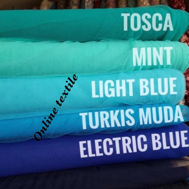 Kain-bahan Tulle polos/bahan busana wanita dll.