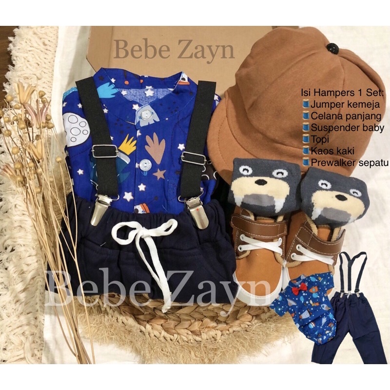 {BEBE ZAYN} Hampers baby/ hampers bayi/ baby gift/ kado bayi/ baby newborn/ Baby Boy/ Baby Boy Set-Space X Rocket Navy