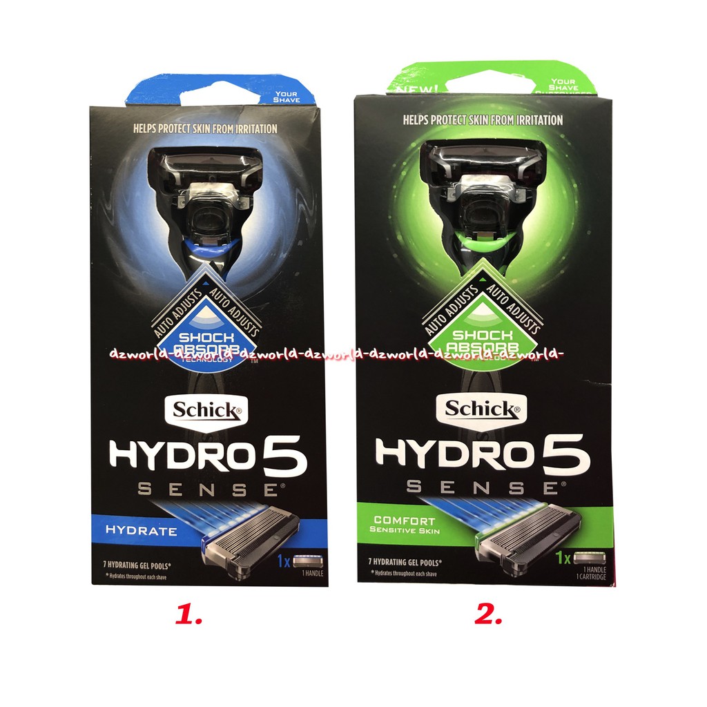 Schick Hydro Sense Hydrate Skin Shaving Pisau Cukur Shick Blue