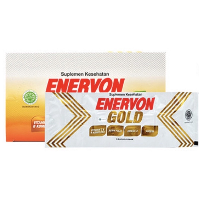 Enervon gold strip 5 tablet ( multivitamin lengkap usia lanjut )