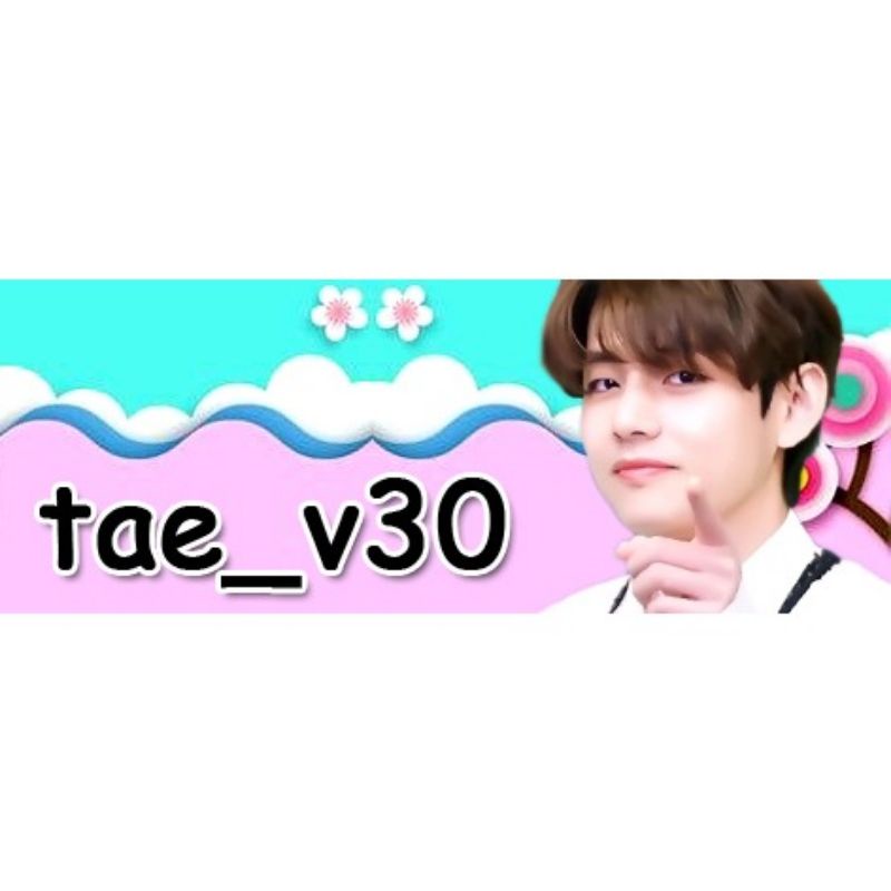 Label Nama V 02 BTS Kim Taehyung Sticker Nama