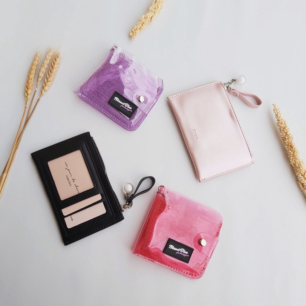 Dompet Kartu Gantung Glitter Transparan dan Card Holder 